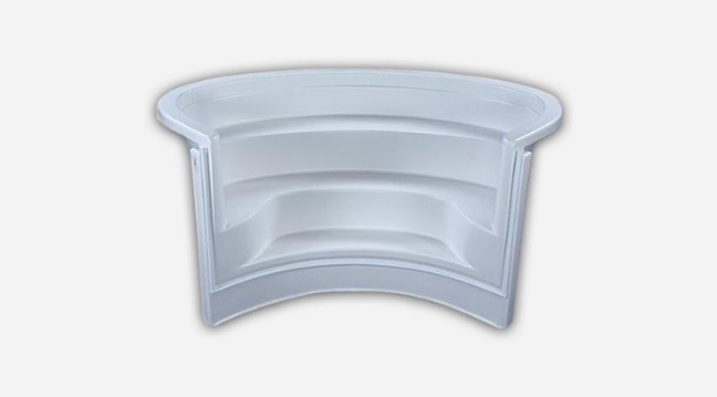 4' Radius Corner Step for 42" Wall Pools